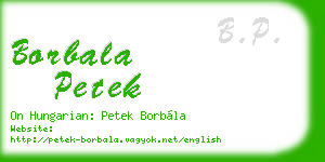 borbala petek business card